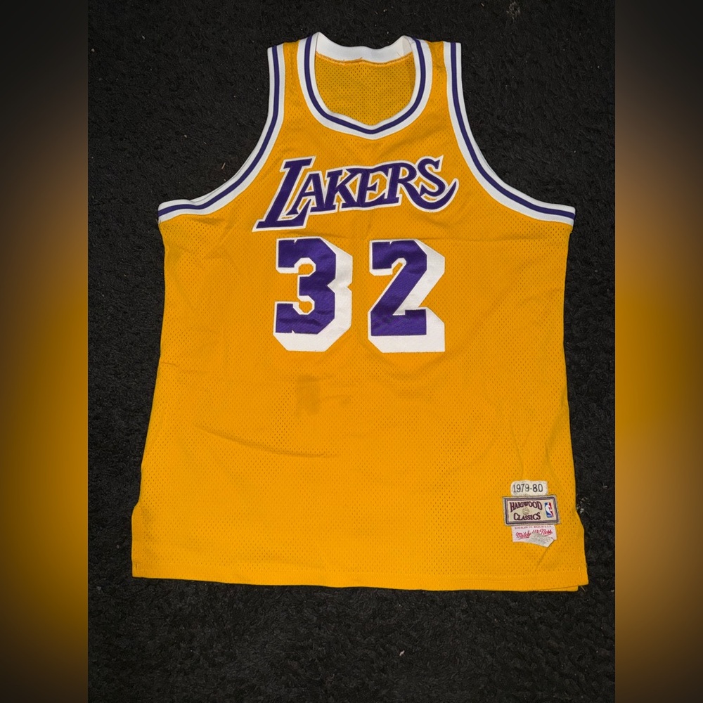 Mitchell & Ness Lakers Gold and Purple Jersey
